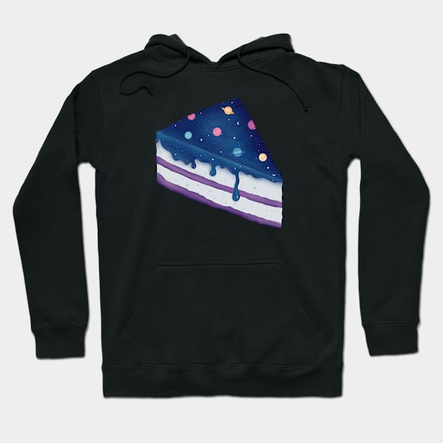 Cosmic Galaxy Cake Hoodie by Adaillustrations